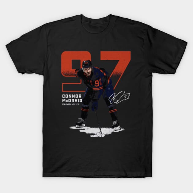 Connor Mcdavid Edmonton Outline T-Shirt by Erianna Bee